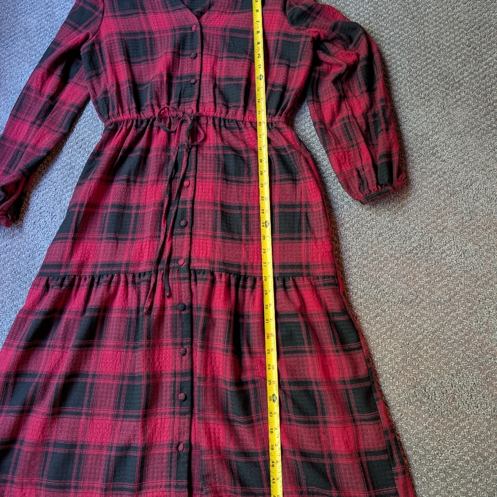 Knox Rose Plaid Dress M - Picture 4 of 6